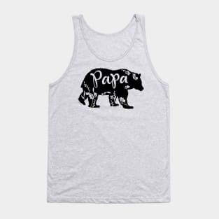 Papa Bear with Nature Leaves & Foliage Tank Top